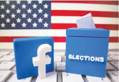  ?? Dado Ruvic / Illustrati­on/ Reuters ?? President Donald Trump and challenger Joe Biden have spent nearly US$200 million on Facebook ads in 2020.