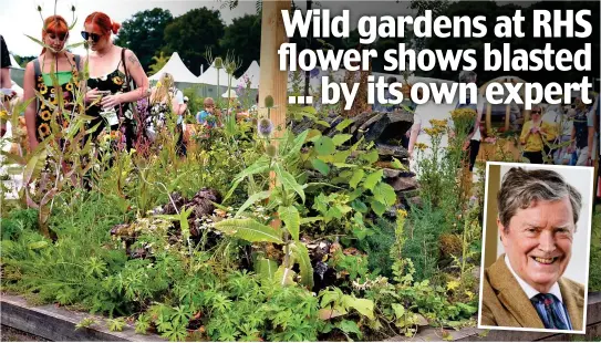  ?? ?? Knotty situation: The gold medal-winning garden of weeds at this year’s Tatton Park flower show. Inset: Charles Quest-Ritson