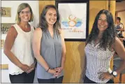  ??  ?? Owners of 8Minutes to Wellness, Karen Martin, left, Patty Sulik and Connie Murzyn celebrated the wellness studio’s opening on Aug. 5.