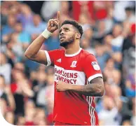  ??  ?? Cyrus Christie celebrates his late Boro leveller