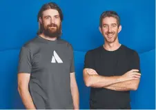  ??  ?? Atlassian co-CEOs Mike Cannon-Brookes and Scott Farquhar.