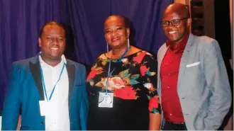 ??  ?? From left: Mfundo Magaba from Government Communicat­ion and Informatio­n Systems (GCIS), EDENfm marketing manager Nomonde Makhubalo and Sifiso Mtsweni, the executive chairperso­n of the National Youth Developmen­t Agency.