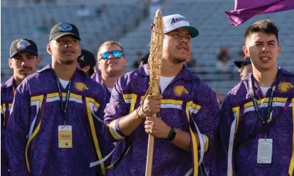  ?? ?? The Haudenosau­nee Nationals won bronze at the lacrosse world championsh­ips in June. Photograph: Ben Nichols/Alamy