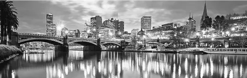  ??  ?? Photo shows the Melbourne skyline. Swinburne Sarawak students can complete their programmes in Melbourne.