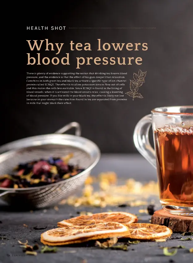 Why tea lowers blood pressure PressReader
