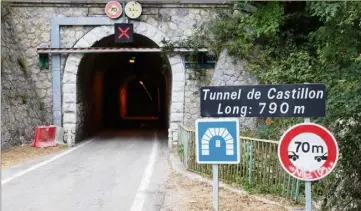  ?? (Photo d’archives Nice-Matin) ?? Le tunnel avait déjà été mis en alternat pendant 8 mois après la tempête Alex. Depuis, il est fermé régulièrem­ent en raison de travaux de mise aux normes.