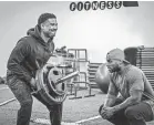 ??  ?? Michael B. Jordan gets to work with his personal trainer, Corey Calliet.