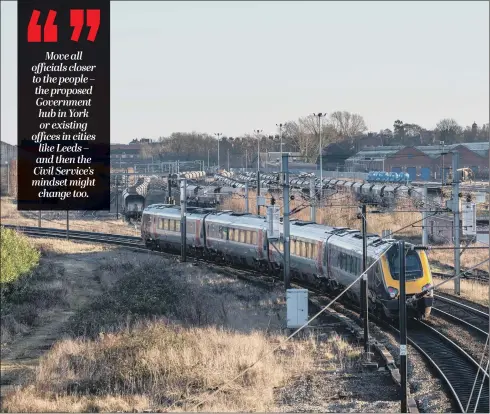  ?? PICTURE: JAMES HARDISTY ?? STRAIN SPOTTING: Northern rail services might improve if senior decision-makers had to use them, a number of political insiders argue.