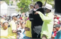  ?? Picture: BRIAN WITBOOI ?? FESTIVAL MESSAGE: Mayor Danny Jordaan addresses the crowd at the Northern Culture and Heritage Festival