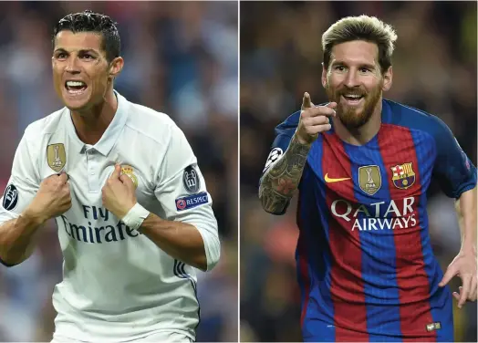  ?? FOTO: LEHTIKUVA/AFP PHOTO/LLUIS GENE ?? Formkurvor­na pekar åt olika håll. Lionel Messi har varit lika bra som någonsin medan Cristiano Ronaldo och Real Madrid har gått tungt.