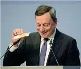  ??  ?? Il presidente della Banca centrale europea Mario Draghi oggi sarà a Malta all’Ecofin, che termina domani