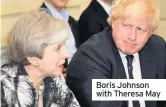  ??  ?? Boris Johnson with Theresa May