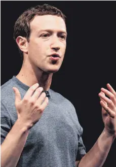  ?? FOTO: DPA ?? Facebook-Gründer Mark Zuckerberg.