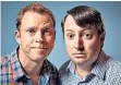  ??  ?? Middle-class neuroses: David Mitchell with Robert Webb in Peep Show