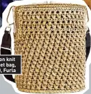  ?? ?? Cotton knit bucket bag, $620, Furla