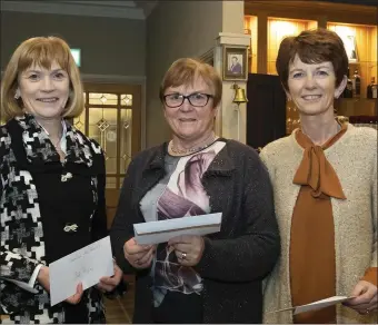  ??  ?? The Ray French sponsored competitio­n top three finishers at the New Ross Golf Club awards evening were: Marguerite Sutton (third), Ann Curtis (first) and Peggy Hill (second).