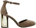  ??  ?? Round-toe with anklestrap, £24.99, newlook.com