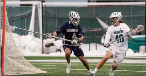  ?? COURTESY OF MONMOUTH ATHLETICS ?? Monmouth’s Michael Quigg was named CAA Defense Player of the Week recently. Quigg starred at Hightstown before taking his talents to West Long Branch.