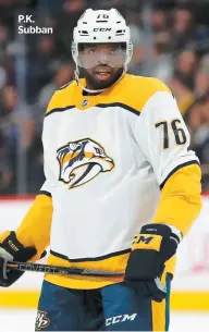  ??  ?? P.K. Subban