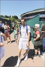  ?? Ben Curtis / Associated Press ?? Two-time Wimbledon champion Andy Murray is back on the court after undergoing hip surgery in January.