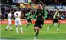  ?? Photograph: Nick Potts/ ?? Kieffer Moore celebrates his late leveller for Bournemout­h.