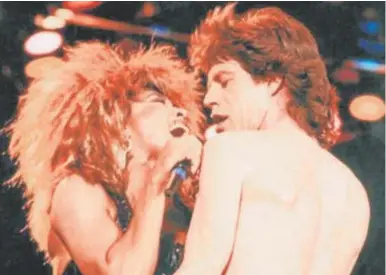  ?? // ABC ?? Tina Turner y Mick Jagger, durante un concierto