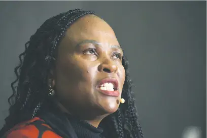  ?? Picture: Nigel Sibanda ?? EMPLOYMENT CONDITION. Impeached public protector Busisiwe Mkhwebane believes she is entitled to a R10-million gratuity from her former office and is willing to fight that battle in court.