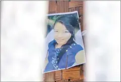  ?? AFP ?? A photo of Myanmar protester Mya Thwate Thwate Khaing is displayed at her home during a memorial service in Naypyidaw on February 25.