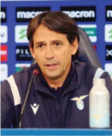  ?? GETTY ?? Simone Inzaghi, 44 anni, durante la conferenza stampa di ieri