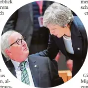  ??  ?? Alles offen: Jean-claude Juncker, Theresa May