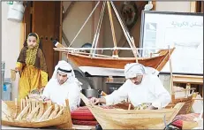  ?? (Ghazy Gafaf — KUNA) ?? Craft of making prototypes of Kuwaiti dhows.