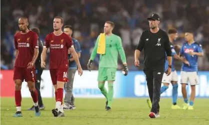  ??  ?? Jürgen Klopp was angered by VAR in Liverpool’s loss to Napoli. Photograph: Paul Currie/BPI/REX/Shuttersto­ck