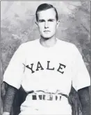  ?? AP ?? George H.W. Bush, pictured in 1947, was first baseman and captain of the Yale baseball team, twice a winner of the College World Series.