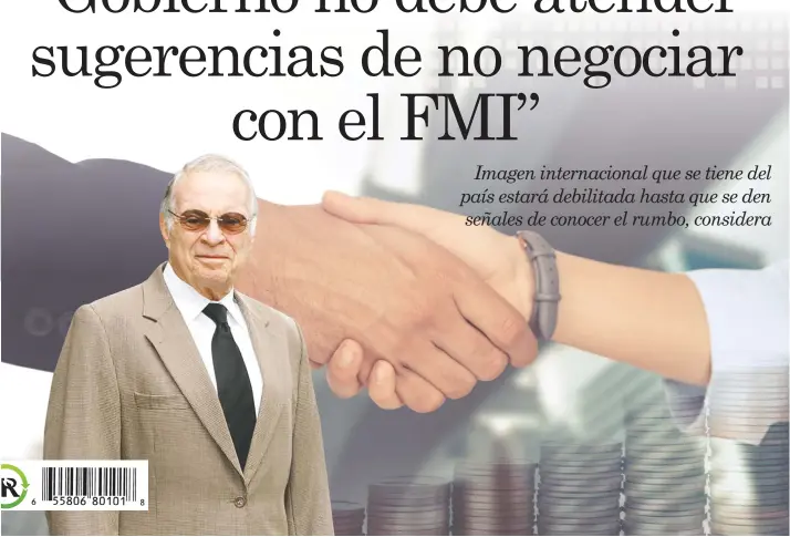  ?? Archivo/
La República ?? “Estamos obligados a considerar los efectos directos e indirectos de las medidas que se tomen para resolver la difícil coyuntura económica en que vivimos”, dijo Miguel Ángel Rodríguez, expresiden­te de la República.