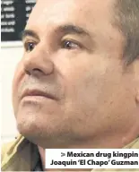  ??  ?? &gt; Mexican drug kingpin Joaquin ‘El Chapo’ Guzman