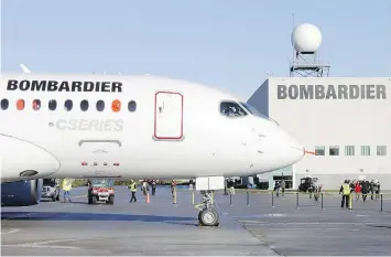  ?? CLEMENT SABOURIN/AFP/GETTY IMAGES FILES ?? Observers believe the odds are stacked against Bombardier in its case regarding CSeries sales in the U.S. The U.S. Internatio­nal Trade Commission will make a decision Friday.