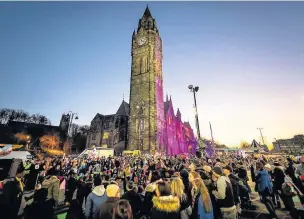  ??  ?? ●●Crowds at last year’s Rochdale Christmas lights switch-on