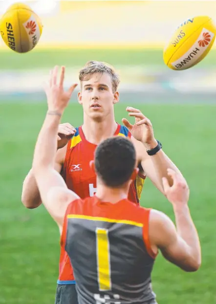  ?? Picture: AAP IMAGE ?? The Gold Coast Suns have a fight on their hands to retain co-captain Tom Lynch.