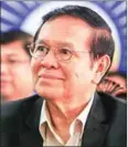  ?? HENG CHIVOAN ?? Kem Sokha speaks at the office of the court-dissolved Cambodia National Rescue Party in Phnom Penh in 2016.