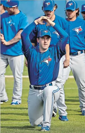  ?? DAVID COOPER TORONTO STAR FILE PHOTO ?? In 2011, catcher Brian Jeroloman spent more than a month with the Toronto Blue Jays but would never get into a game because he had a broken hand.