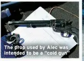  ?? ?? The prop used by Alec was intended to be a “cold gun”