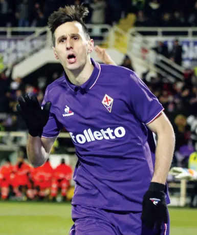  ??  ?? Nikola Kalinic autore del primo gol della Fiorentina e oggetto dei desideri sul mercato cinese