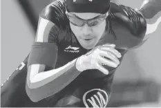  ?? LEAH HENNEL/CALGARY HERALD ?? Canadian speedskate­r Junio Gilmore may get to finally claim his spot on the World Cup team.