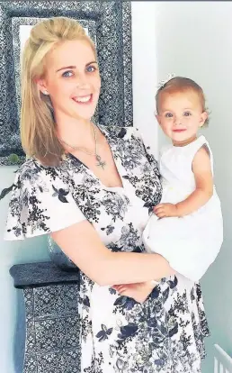  ??  ?? Amber Mullally and her daughter Annabella, whose life was saved after Amber realised she was suffering from sepsis after watching a health awareness video