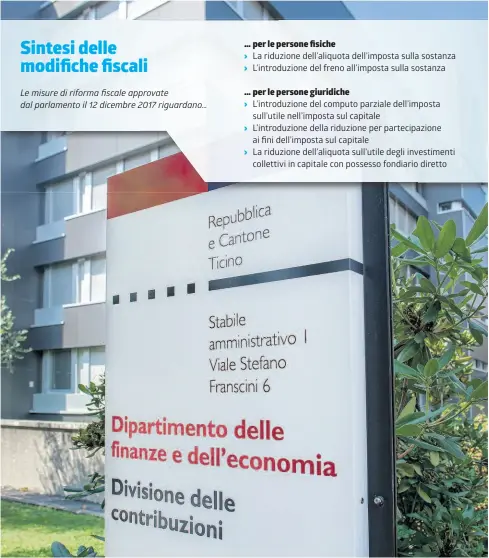  ??  ?? Ecco le misure sottoposte al voto popolare. Un pacchetto fiscale legato, solo politicame­nte, a uno sociale (20 milioni)