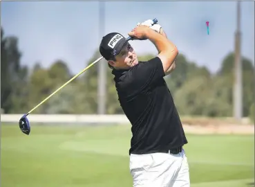  ?? ?? FORE: Nathan Mcconnell tees off at Horsham Golf Club during Saturday’s third championsh­ip round of 18-holes.