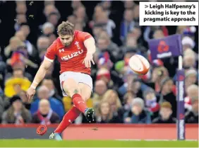  ??  ?? &gt; Leigh Halfpenny’s kicking is key to the pragmatic approach