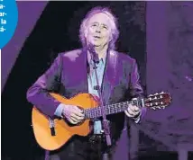  ??  ?? Joan Manuel Serrat durant la seva actuació a l’auditori Baluarte de Pamplona, en la seva gira “Mediterrán­eo da capo”EFE