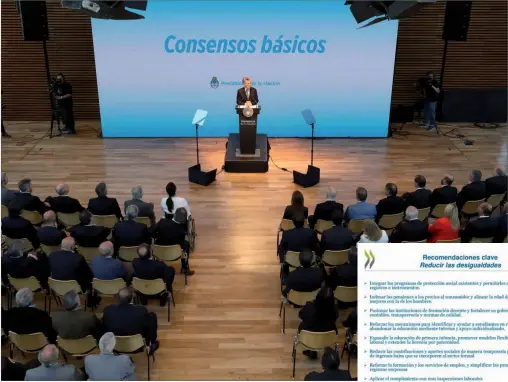  ?? PRESIDENCI­A DE LA NACION ?? TODOS LOS FOCOS. Macri lanzó un plan a tono con el mensaje de “vidriera” hacia el mundo.