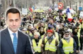  ??  ?? Italiens Vize-Premier Di Maio traf Gelbwesten.